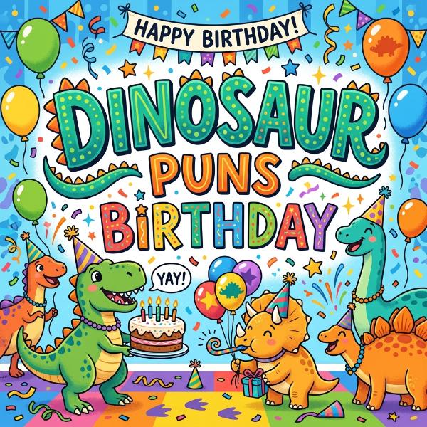 Dinosaur Puns Birthday