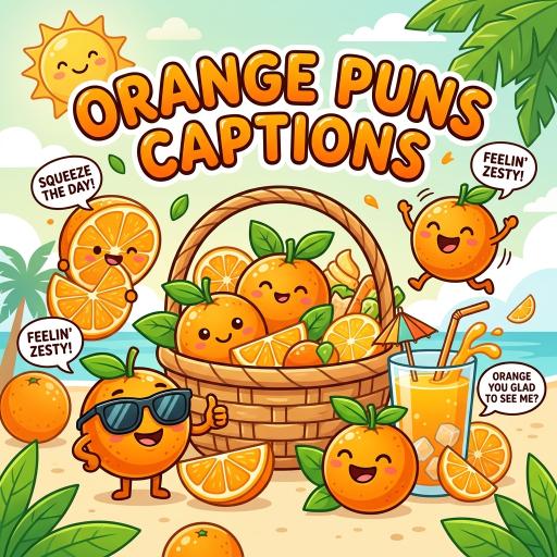 Orange Puns Captions