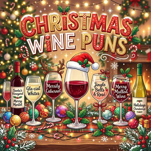 Christmas Wine Puns